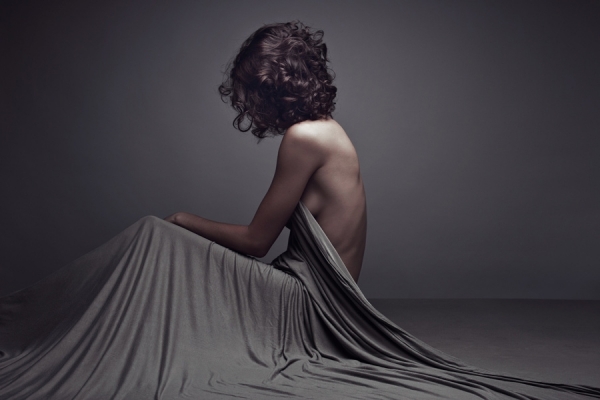 Photograph Taylor Castle Girl With Sheet on One Eyeland